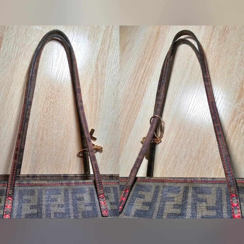 Authentic FENDI Zucca Spalmati Canvas Tote Shoulder Bag ❤️ - Picture 7 of 16